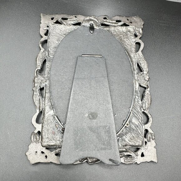 Enamel Jeweled Butterfly Flower Rhinestones Picture Frame Pier 1? Metal Purple - Picture 4 of 16